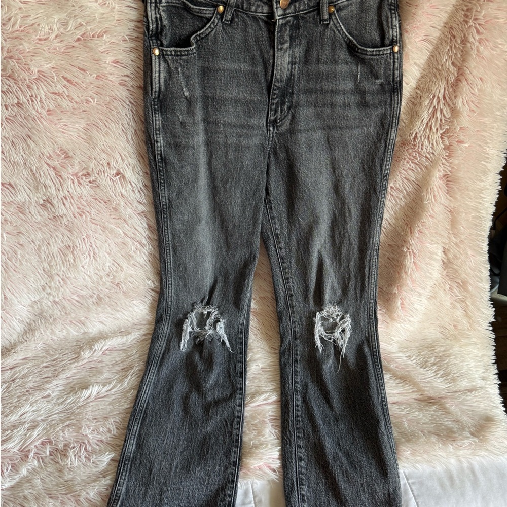 Wrangler Gray Straight Leg Jeans Classic Style